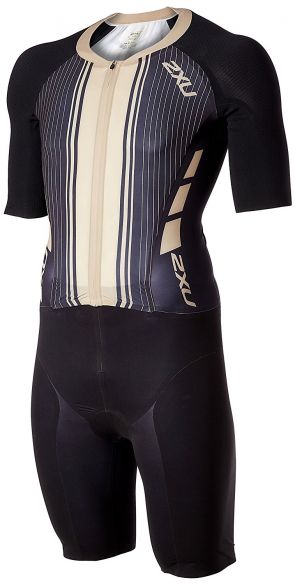 2XU Project X korte mouw trisuit zwart/goud heren MT4834d-BLK/GDG