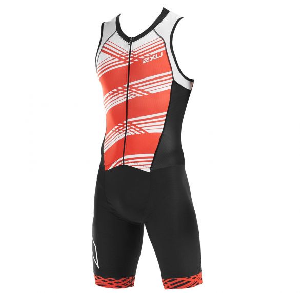 2XU Compression mouwloos trisuit zwart/rood heren MT5517D-BLK/WFL