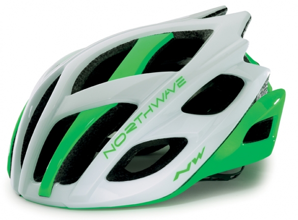 Northwave Speedster Race helm wit/groen-fluo heren 8614100259