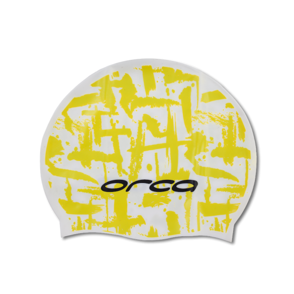 Sterkte voorspelling Prediken Orca Siliconen badmuts swim cap wit print kopen? Bestel bij triathlon24.be