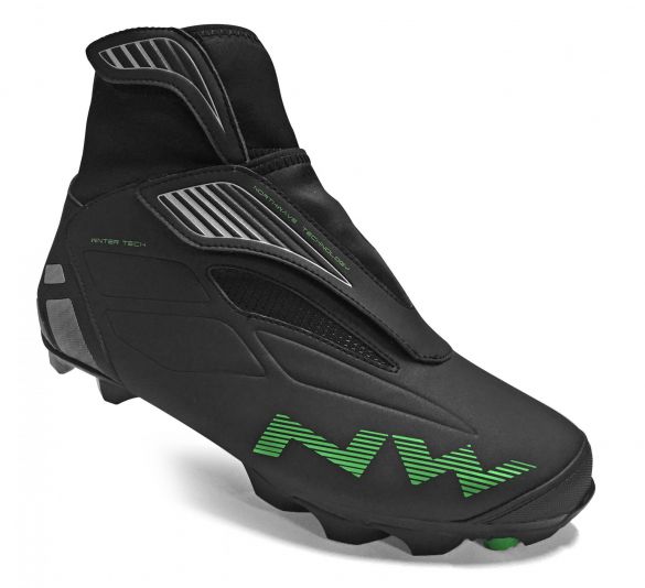 Northwave Husky winter tech mountainbikeschoen zwart/groen heren 80164043-13