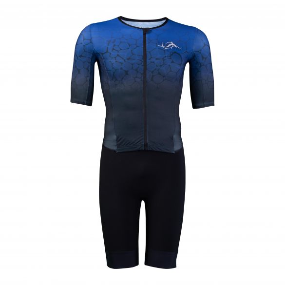 Sailfish Aerosuit perform trisuit korte mouw blauw heren SL1339