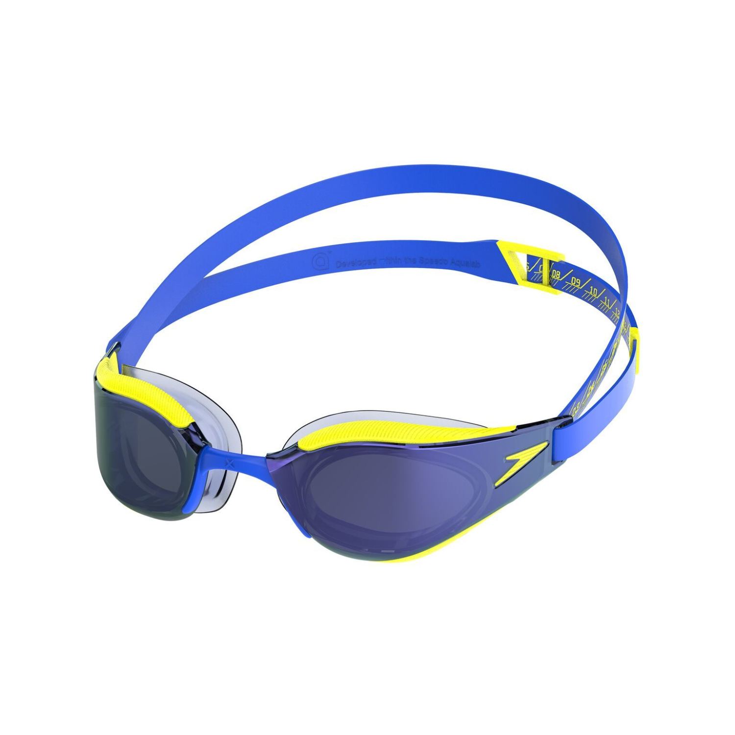 Speedo fastskin hyper elite mirror zwembril blauw 1281818575