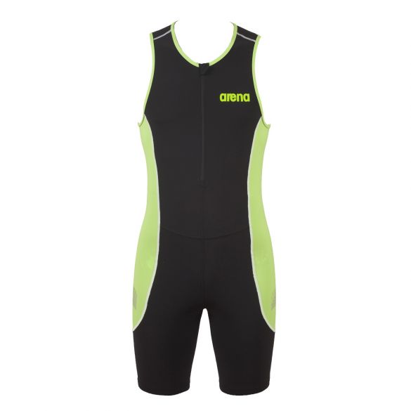 Arena ST front zip mouwloos trisuit zwart/groen heren AR25052-56VRR