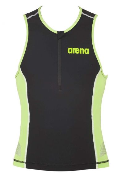 Arena ST mouwloos tri top zwart/groen heren AR38554-56