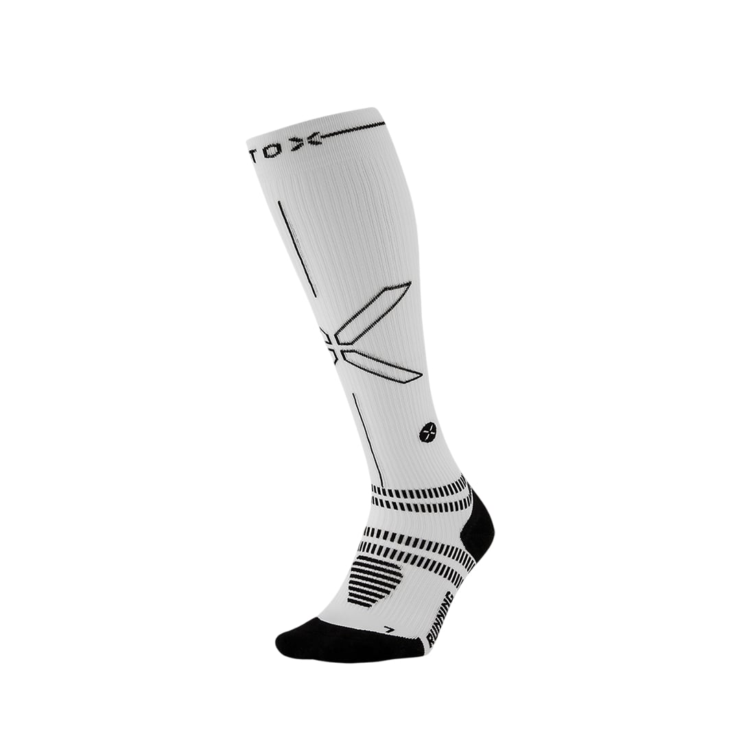 Stox Running Socks wit/zwart dames RUNSKW-1080