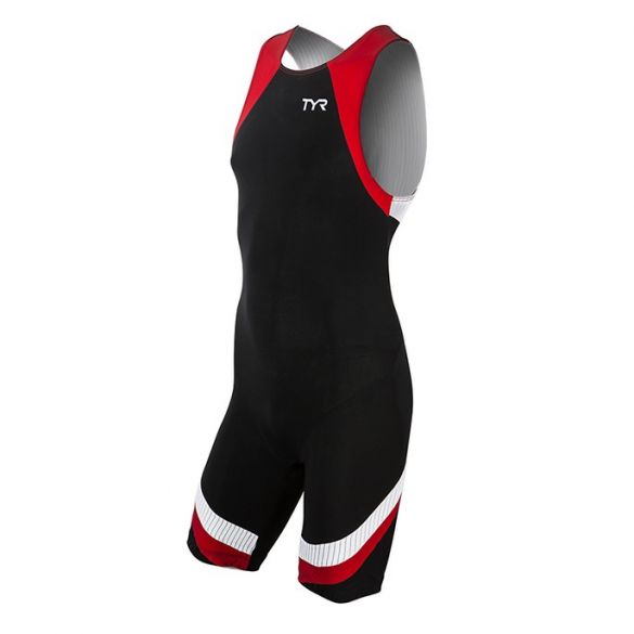 TYR Carbon backzip trisuit zwart/rood heren TMZNJB6A-002