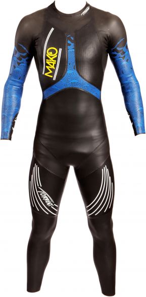 Mako Torrent lange mouw wetsuit zwart/blauw heren 151001