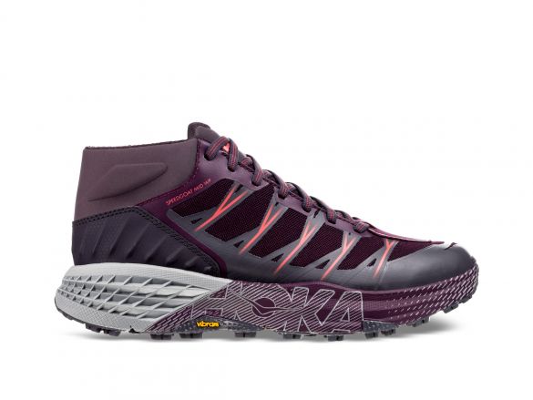 Hoka One One Speedgoat Mid WP trail hardloopschoenen paars/grijs dames 1093761-OIPL-VRR