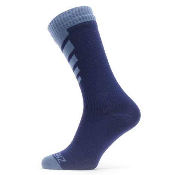 Sealskinz Warm weather mid fietssok met Hydrostop blauw/grijs 11100057-0064