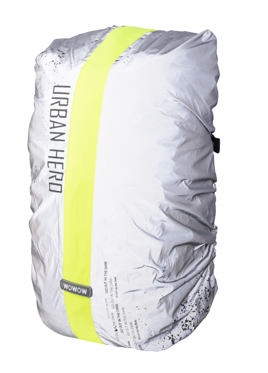 Wowow Bag Cover Urban Hero Reflective 30-35L zilver/geel 013563-098