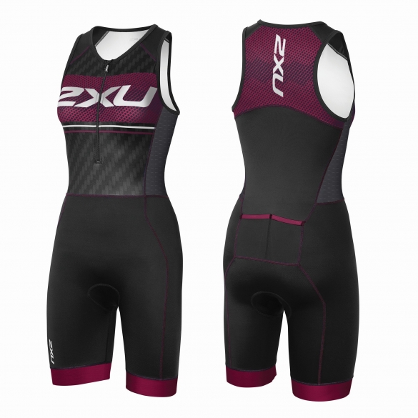 2XU Perform pro trisuit zwart/paars dames WT3625d