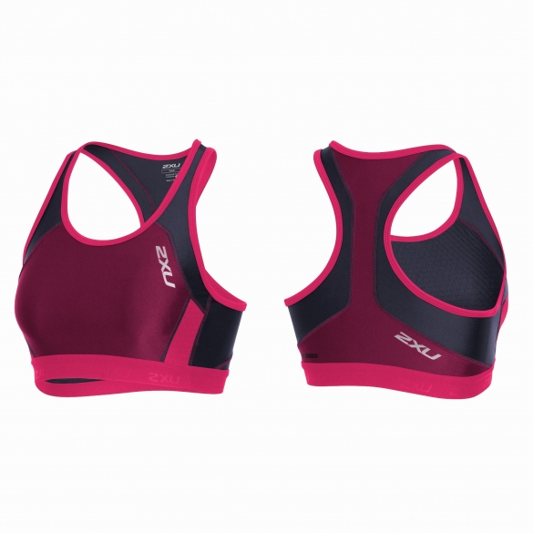 2XU Perform Tri Bra paars/zwart/roze dames WT3638a