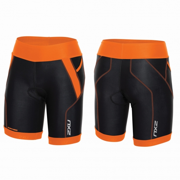 2XU Perform 7" Tri short zwart/oranje dames WT3640b
