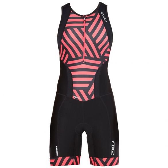 2XU Perform mouwloos trisuit zwart/rood dames WT4855d-BLK/GMN