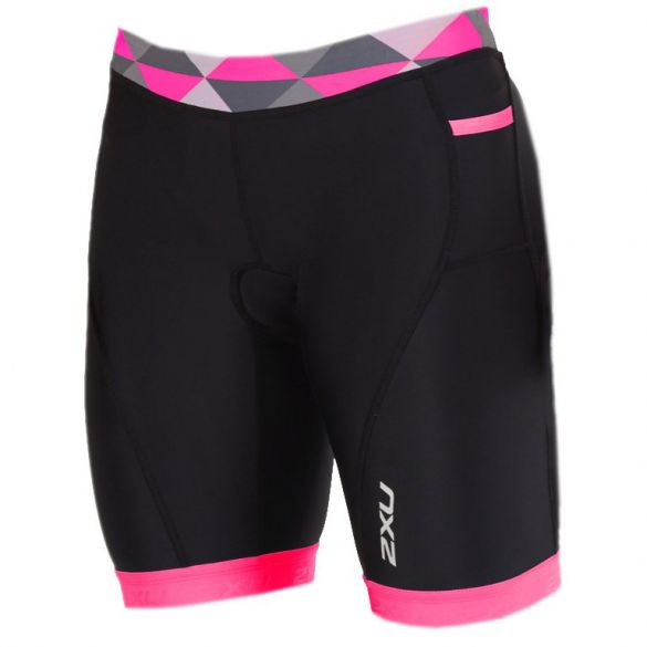 2XU Active 7" tri shorts zwart/roze dames WT4868b-BLK/RPPvoorraad
