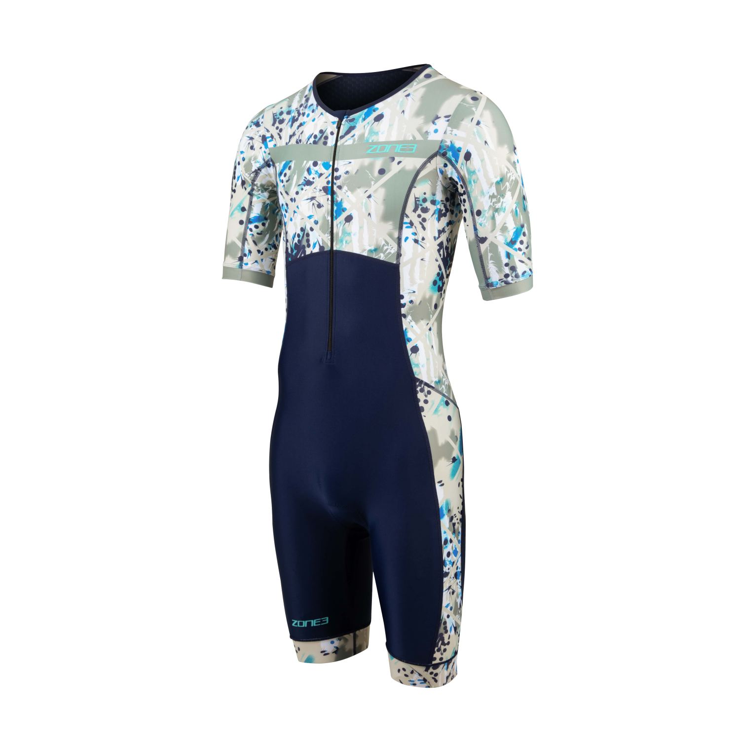 Zone3 Activate plus korte mouw trisuit Sand Storm heren TS24MREVII103