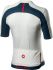 Castelli Vantaggio korte mouw fietsshirt wit/blauw heren  20018-065