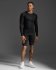 2XU Core Compression hardloopshirt lange mouw zwart heren  MA6398A-BLK/SIL