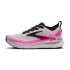 Brooks Glycerin GTS 23 hardloopschoenen White/Phantom/Cyber Pink dames  1204921B111