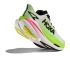 Hoka Mach X 3 hardloopschoenen White/Neon Lime dames  1168721-WNL