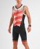 2XU Compression mouwloos trisuit zwart/rood heren  MT5517D-BLK/WFL