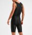 2XU Perform rear zip mouwloos trisuit zwart heren  MT5527d-BLK/BLK