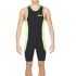 Arena ST rear zip mouwloos trisuit zwart/groen heren  AR1A919-55