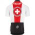 Assos Suisse Fed SS korte mouw fietsshirt wit/rood heren  132028299