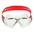 Aqua Sphere Vista transparante lens zwembril wit/rood  ASMS5050915LC