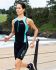 Orca Core Support singlet mouwloos tri top zwart/groen dames  JVC820