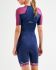 2XU Compression korte mouw trisuit blauw/roze dames  WT5521d-NVY/VBL