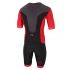Zone3 Aquaflo plus korte mouw trisuit zwart/rood heren  TS20MAQPS101